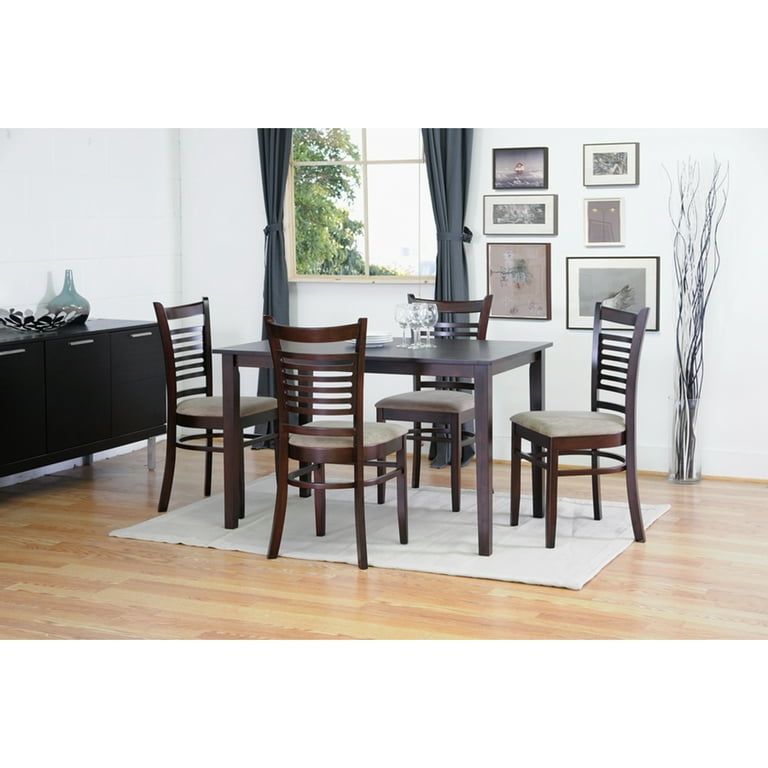 Baxton Studio Cathy Brown Wood Modern 5 Piece Dining Set Walmart