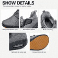 thumbnail image 3 of Mens Extra Wide Slip On Shoes, Breathable Knit Upper Air Cushion Sole Non Slip Casual Sneakers for Wide Feet Swollen Feet, 3 of 6