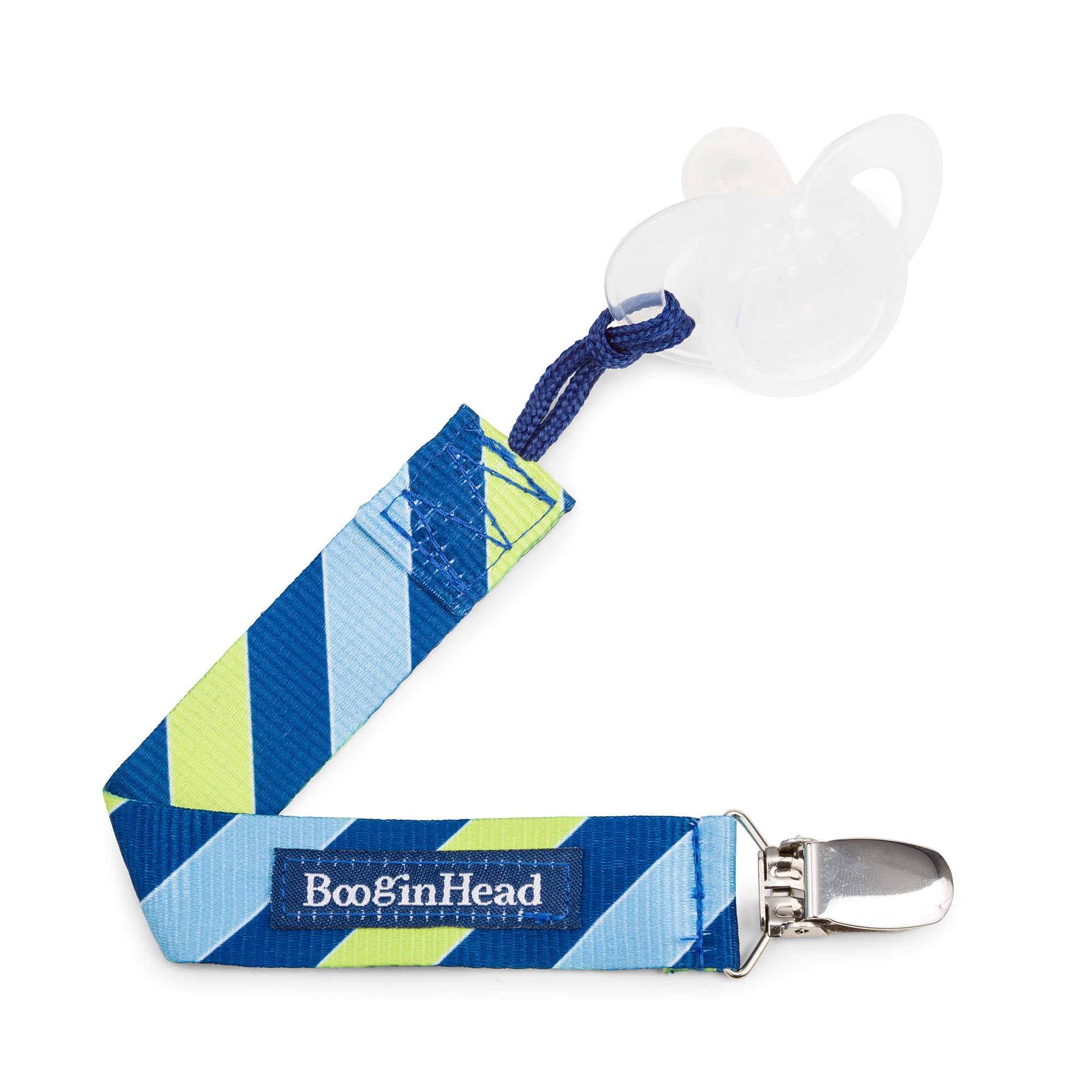 BooginHead PaciGrip Universal Pacifier Clip Holder, Blue & Green