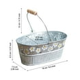 thumbnail image 3 of BMYJ Galvanized Bucket Flower Pot, Rustic Small Galvanized Bucket Flower Pot with Handle, Round Metal Tin Bucket Vintage Daisy Embossed Planter Pot for Balconies Gardens, 3 of 4