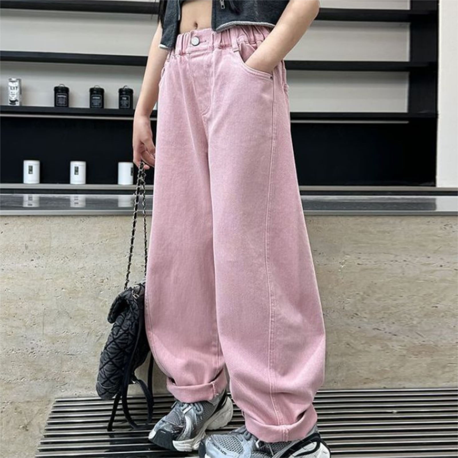 Vetement Ado Fille 11 Ans Jeans Filles Taille Élastique Pantalon