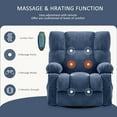 JONPONY Blue Heated Massage Chair with Vibration, Ergonomic, USB Port, Pockets & Cup Holders