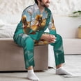 thumbnail image 7 of Sikiie Underwater Swimming Duck Mens Pajama Set, Soft Warm Long Sleeve Sleepwear, Cozy Button-Down Pjs for Men-Small, 7 of 7