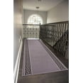 thumbnail image 2 of Custom Size Runner Rug Bordered Grey Color Greek Key Meander Design Roll Rug Runner Choice of Your&nbsp;Length by Feet&nbsp;Slip Resistant Latex Back Cut to Size Runner Rugs Customize in USA Facility, 2 of 9