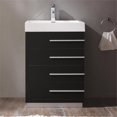 thumbnail image 3 of Fresca Livello 24" Black Modern Bathroom Cabinet w/ Integrated Sink, 3 of 3