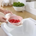 thumbnail image 5 of Cheers.US 2-in-1 kitchen Strainer/Colander & Bowl Sets, Large Plastic Washing Bowl and Strainer, Detachable Colanders Strainers Set, Space-Saver, for Fruits Vegetable Cleaning, 5 of 7