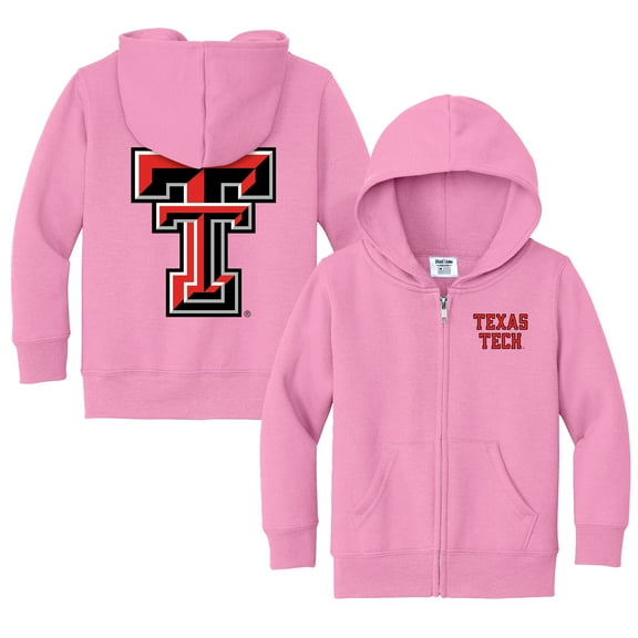 Toddler Chad & Jake Pink Texas Tech Red Raiders Primary Logo Full-Zip Hoodie