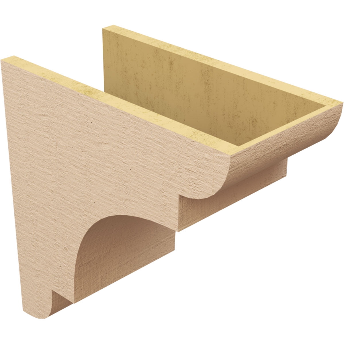 9"W x 18"D x 18"H Classic New Brighton Rough Cedar Woodgrain TimberThane Corbel, Primed Tan
