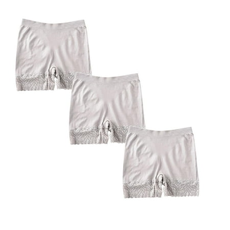 

Womens Underwear Brief Midwaist Boxer Lifting Body Safety Underpants Panties3PC