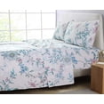 thumbnail image 4 of Floral Printed Sheet Set King Soft Microfiber Botanical Bed Sheets Extra Deep Pocket Pieces, 4 of 6