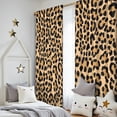 thumbnail image 5 of Blackout Kids Curtains,Beige and Black Of Leopard Print Childrens Insulated Curtains Set Of 2,Bedroom Essentials,Toddler Room Decor 52"x84", 5 of 5