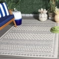 thumbnail image 2 of SAFAVIEH Milos Salvador Geometric Indoor/Outdoor Area Rug, Beige/Grey, 4' x 6', 2 of 13