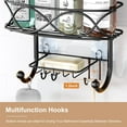 thumbnail image 4 of Hanging Shower Caddy Over Showerhead with Soap Holder and Hooks, 3-Shelf Bathroom Shower Organizer Storage Rack, 4 of 9