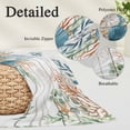thumbnail image 3 of Beach Coastal Pillow Covers King, Summer Nautical Coral Shell Botanical Vintage Soft Brushed Microfiber Breathable Throw Pillow Covers, Pillowcase with Zipper for Couch Sofa Bedroom 20"x36", 3 of 9