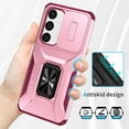 thumbnail image 5 of Allytechgroup Rugged Case for Samsung Galaxy A26 5G, [Slide Camera Cover] [360° Rotating Kickstand] [Military Protection] Non-Slip Anti-Fall Anti-Scratch Shockproof Heavy Duty Case - Pink, 5 of 8