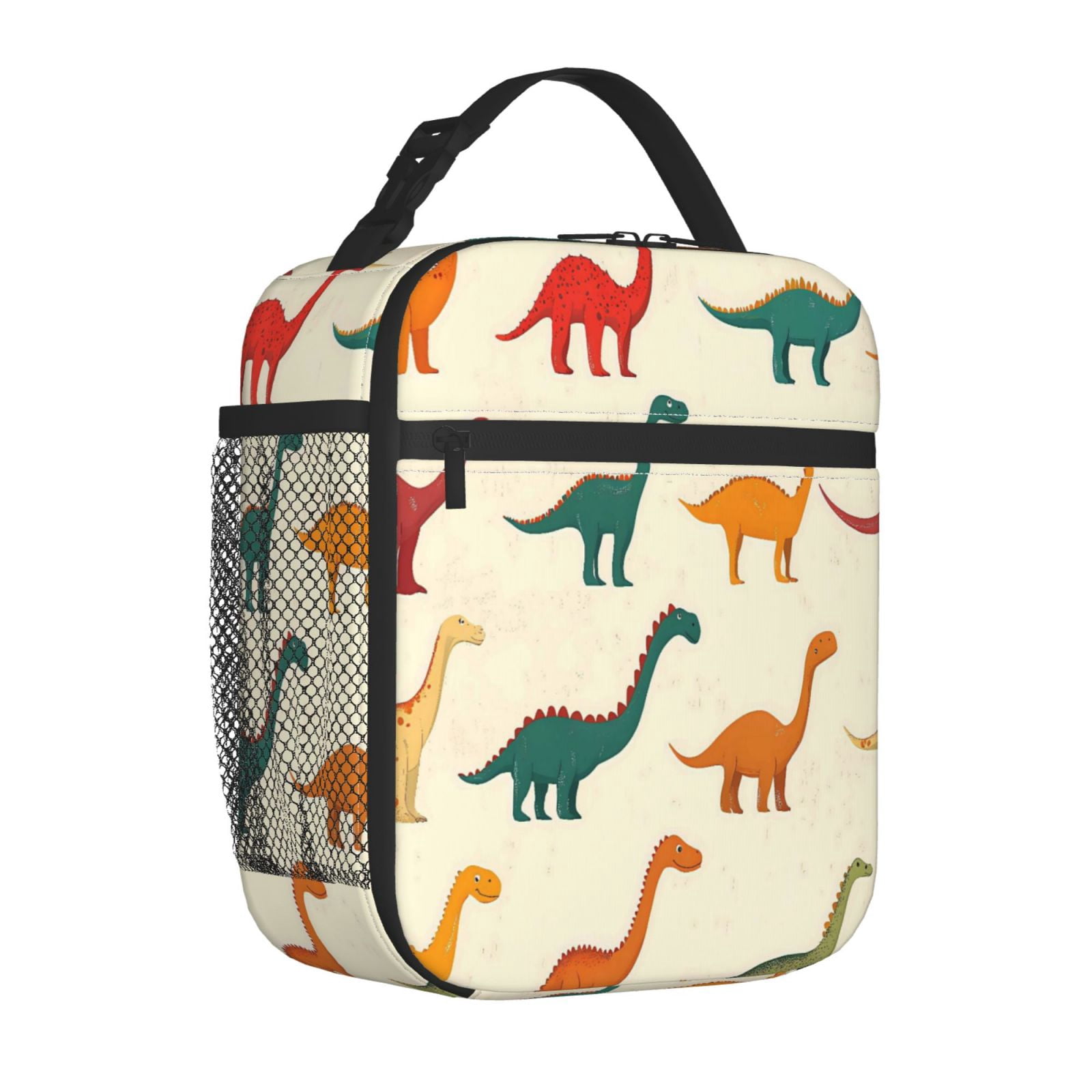 Lunch Bag For Women Men Insulated Portable Lunch Box Bento Box Office Picnic Travel Cooler Bag Multicolored Dinosaurs