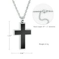 thumbnail image 2 of Cremation Cross Necklace for Ashes Stainless Steel Cross Urn Pendant Ashes Holder Memorial Jewelry, 2 of 7