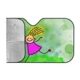 thumbnail image 2 of YFYANG Front Windshield Sun Shade, Running Little Girl Foldable Car Visor for Cars, Trucks, SUVs, Medium, 2 of 9
