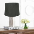 thumbnail image 4 of Urbanest Gray Suede Drum Lampshade, 10x12x8.5", Spider Fitter, 4 of 6