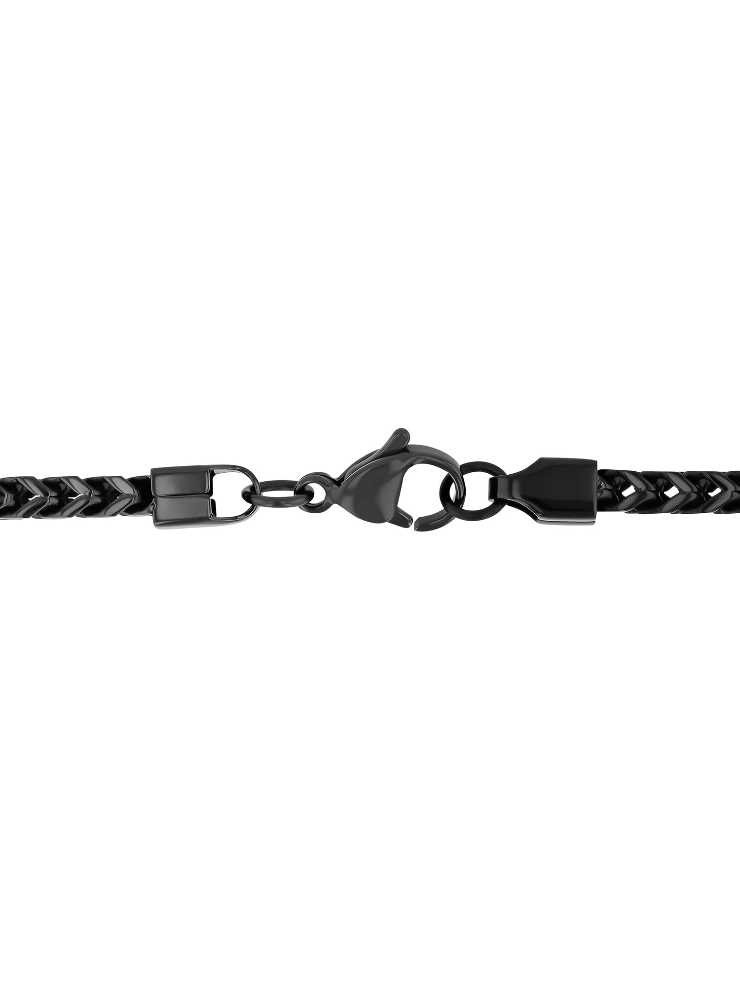 Men's Black Stainless Steel Franco 22" Chain Necklace - Brilliance Fine Jewelry