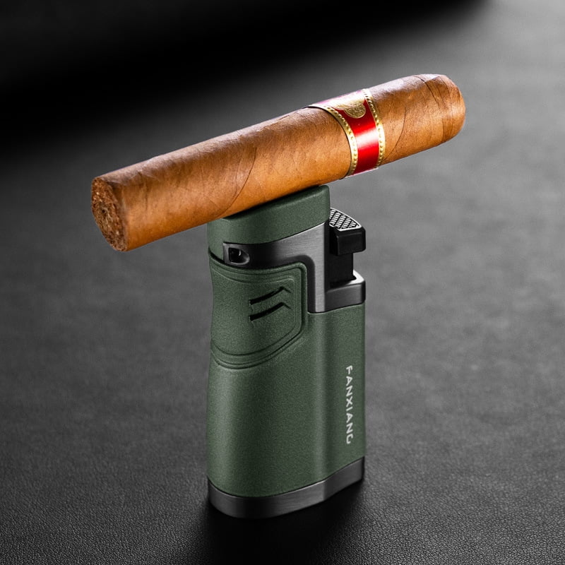 Cigar Lighter Travel Portable Three-In-One Cigar Drill Cigar Cigarette Holder Cigarette Lighter Gift Box Cb-24Ff1