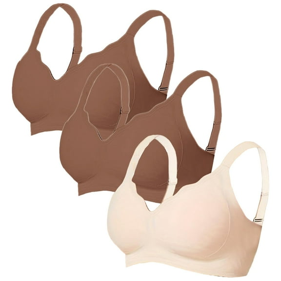 BILIKEYU Women's Wireless Soft Bralette Full Coverage Bras, Bras for Women, Seamless Underwear for Women, Jelly Bras for Women