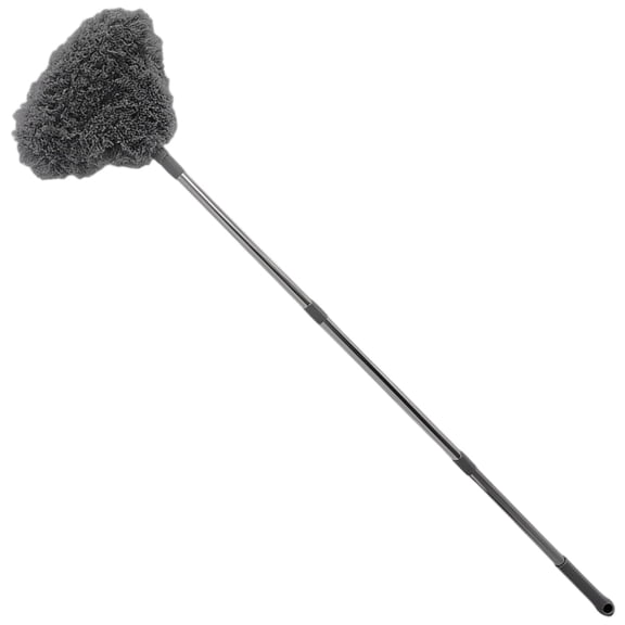 Ceiling Fan Cleaner Duster with Extension Pole, Heart-Shaped Flexible Microfiber Dusting Tool for High Ceiling Fan Blades, Furniture, Air Conditioners, Soft High Reach Duster for Home (Gray)