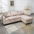 thumbnail image 6 of ZAFLY Reversible Sectional Couch Set 3 Seat, L Shaped Modular Sleeper Sofa Bed with Flexible Storage Ottoman Chaise, Modern Sofa Couches for Living Room/Apartment/Office - Beige, 6 of 7