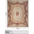 thumbnail image 6 of Antique Rose Floral French Aubusson Rug Flannel Fleece Throw Blankets 50"X40" Lightweight Fluffy Winter Fall Blanket Cozy Soft Fuzzy Plush Home Decor for Couch Bed Sofa Bedroom Living Room Travel, 6 of 6