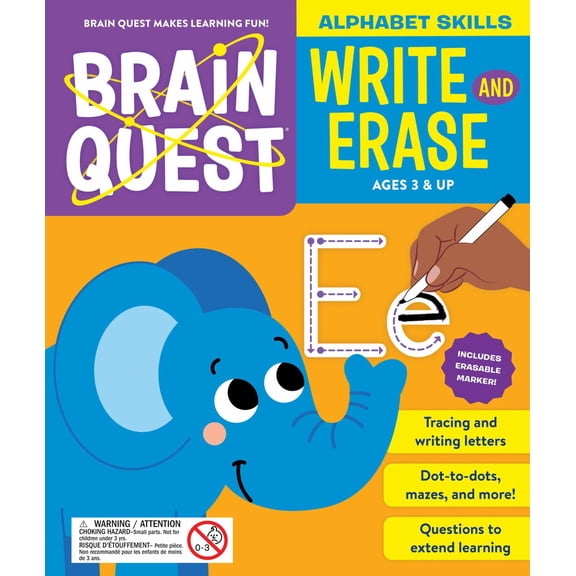 Brain Quest Write and Erase: Alphabet Skills (Spiral-Bound)