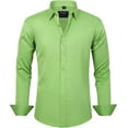 thumbnail image 1 of J.VER Camisas de vestir para hombre, camisa formal de manga larga, elástica, sin arrugas, informal, con botones, 1 of 4