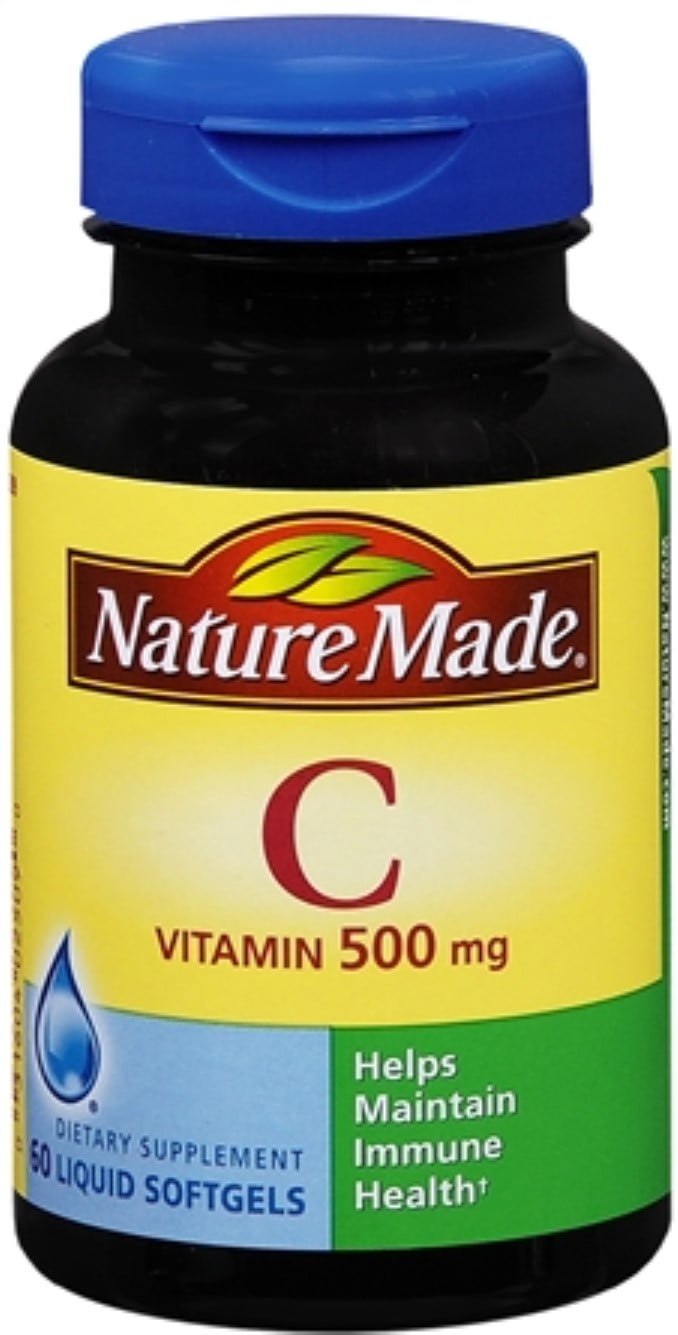 Nature Made Vitamin C 500 mg Liquid Softgels 60 Soft Gels (Pack of 2)