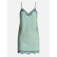 thumbnail image 6 of Joyspun Women's Lace Trim Stretch Satin Chemise, Sizes S-3X, 6 of 6