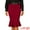 Wine Red, variant on DARING DIVA Women's High Waisted Mermaid Ruffle Hem Pencil Skirts with Belt XS Black
