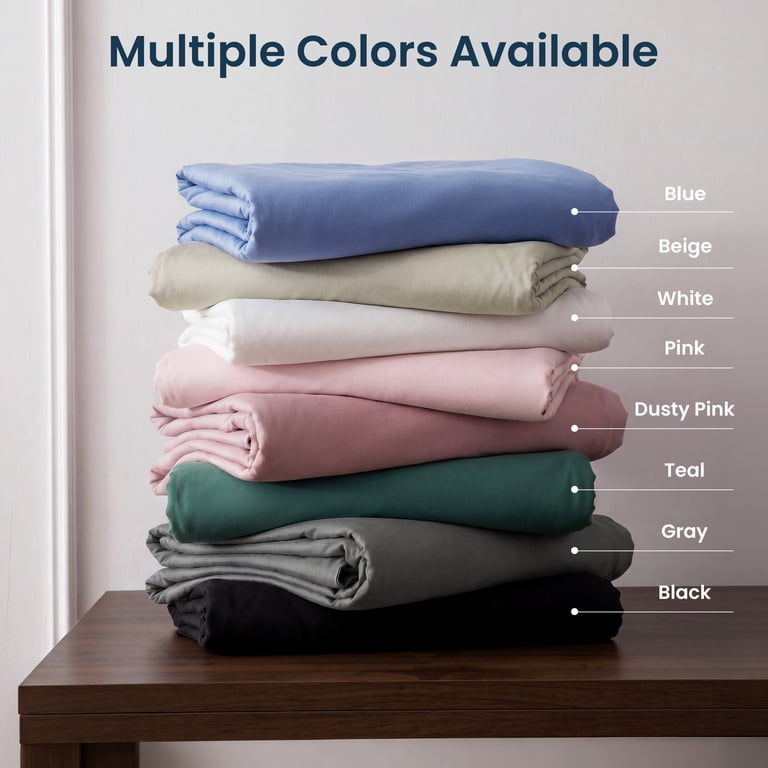 Sleep Zone 145gsm Jersey Knit Duvet Cover Set Queen, 3 Pieces Soft