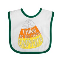 Inktastic Halloween No Such Thing as Too Much Candy Corn Boys or Girls Baby Bib