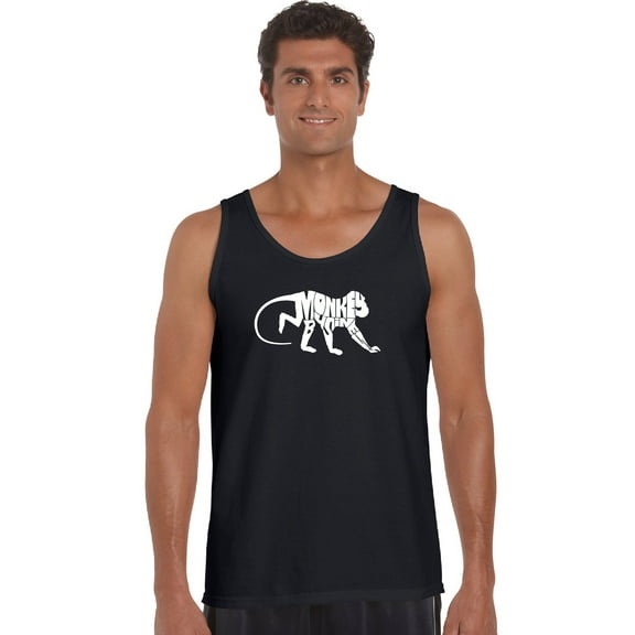 LA Pop Art Men's Word Art Tank Top - Monkey Business