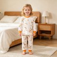thumbnail image 2 of NOLDARES Kids Toddler Boy Pajamas Pj Set Long Sleeve Snug Fit Soft & Cozy Sleepwear Loungewear 2-Pack 6-12 Months 12-24 Months 2t 3t 4t 5t 6t 7t 8t 9t Children,Orange,5-6 Y, 2 of 9