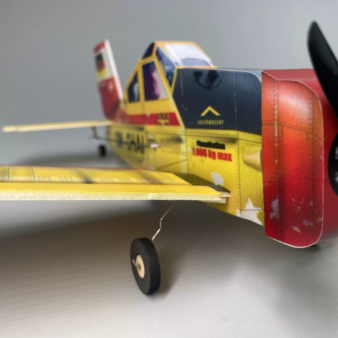 MinimumRC PZL-106 RC Airplane, 320mm Wingspan Lightweight Foam 4CH RC Aircraft with Gyro Stabilized & Water Landing Capability for Hobbyists