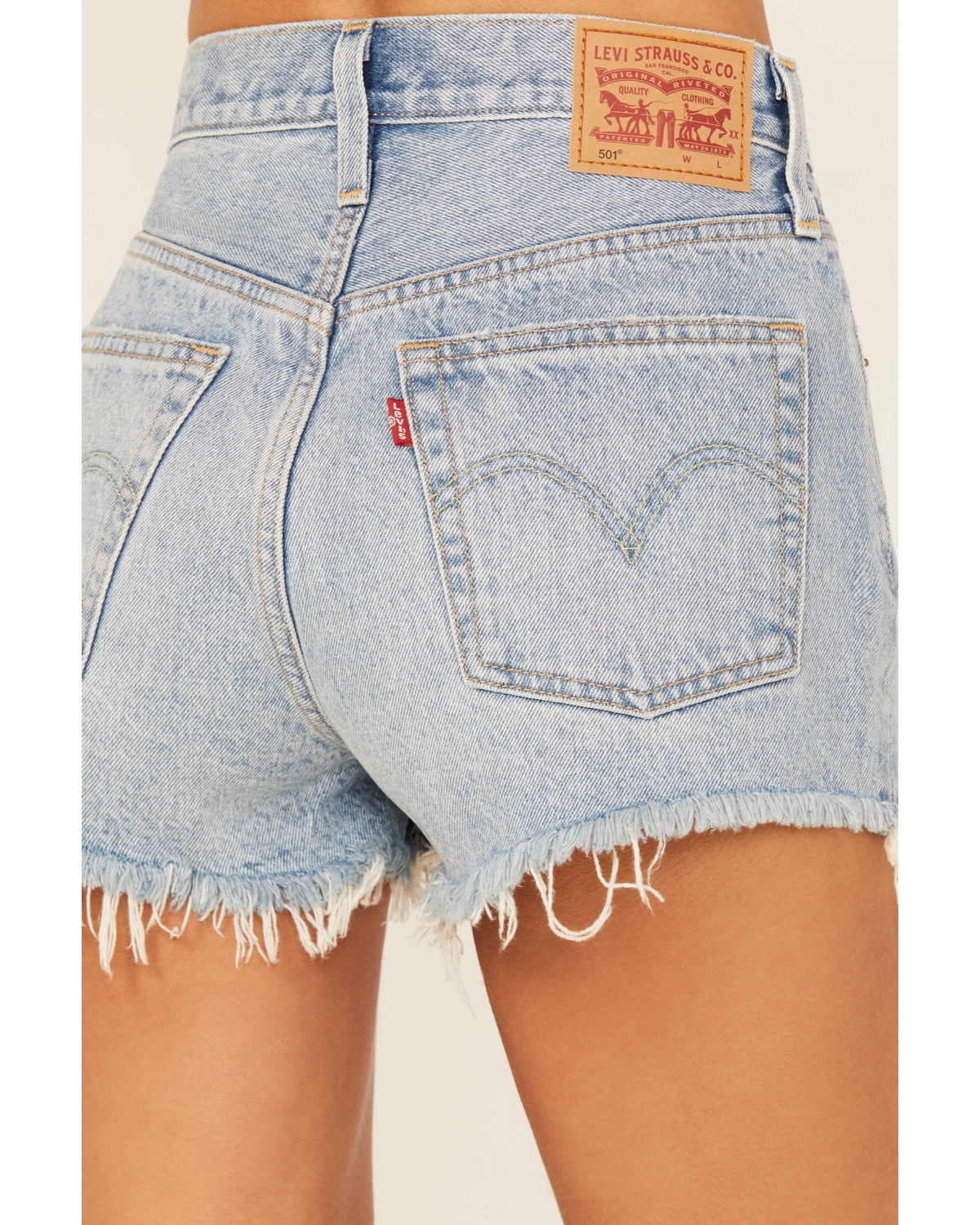 Levi's Women's 501 Original Micro Vibes Light Wash Shorts with