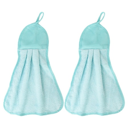 

Solid color kitchen cloth hand towel strong absorbent dishclothblue