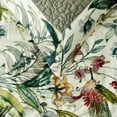 thumbnail image 3 of King Queen Twin Ivory & Multi Designer Full 68"x18" Bed Runner With Pillow Cover, Bird, Sequins & Beaded Bed Scarf on Cotton fabric - Exotic Birds, 3 of 4