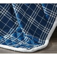 thumbnail image 2 of Home Collections Plaid Sherpa Throw Blanket Blue 50 x60, 2 of 3
