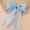 Blue, variant on 1pc Sweet Pink Princess Tulle Oversized Bow Wavy Ribbon Spring Clip Elegant Gentle Half-Up Hair Accessory