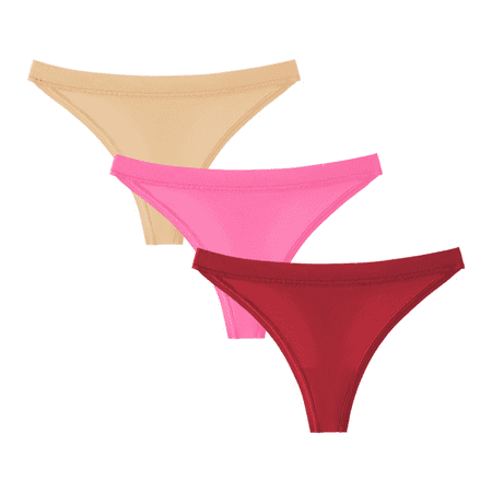Fulorrnie Underwear for Women Plus Size Thong Seamless Comfort Panties G String Banded Waist Elastic Panty Khaki XS