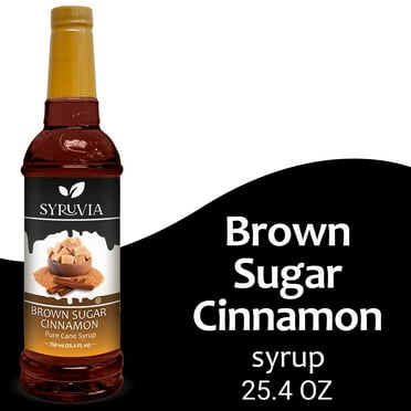 Syruvia Brown Sugar Cinnamon Syrup Pure Cane Coffee Flavoring Syrup, 25.4 fl Oz