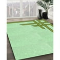 thumbnail image 3 of Ahgly Company Machine Washable Indoor Rectangle Transitional Green Area Rugs, 5' x 8', 3 of 7