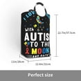 thumbnail image 2 of Sikiie I Love With Autism To The Moon And Back Square Laundry Bag Large Collapsible Dirty Clothes Bags With Handles Waterproof Essentials Storage For College Dorm, Family, 2 of 5
