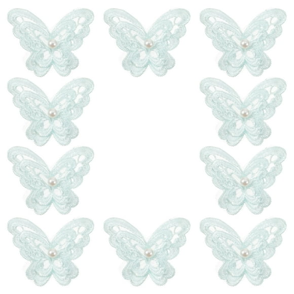 Shisuyan 10PCS Delicate Clothing Applique Clothing Patch Applique Green Fabric Hat Decoration Educational Activities