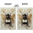thumbnail image 4 of Spring Bumble Bees Garden Flags 12x18 Inch Double Sided for Outside, Luxury Relief Leaf Pattern Standard Canvas House Flags, Insect Front Yard Backyard Lawn Flags, 4 of 6